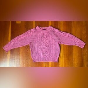 NWOT Women's Pink Cable Knit Sweater - Medium